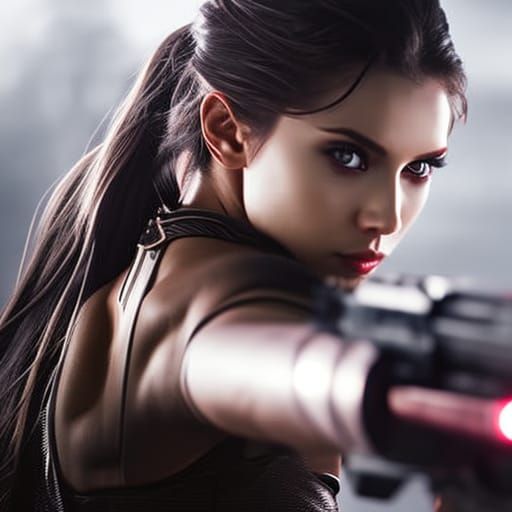 Hyperrealistic Pretty Girl Combat System in HDR