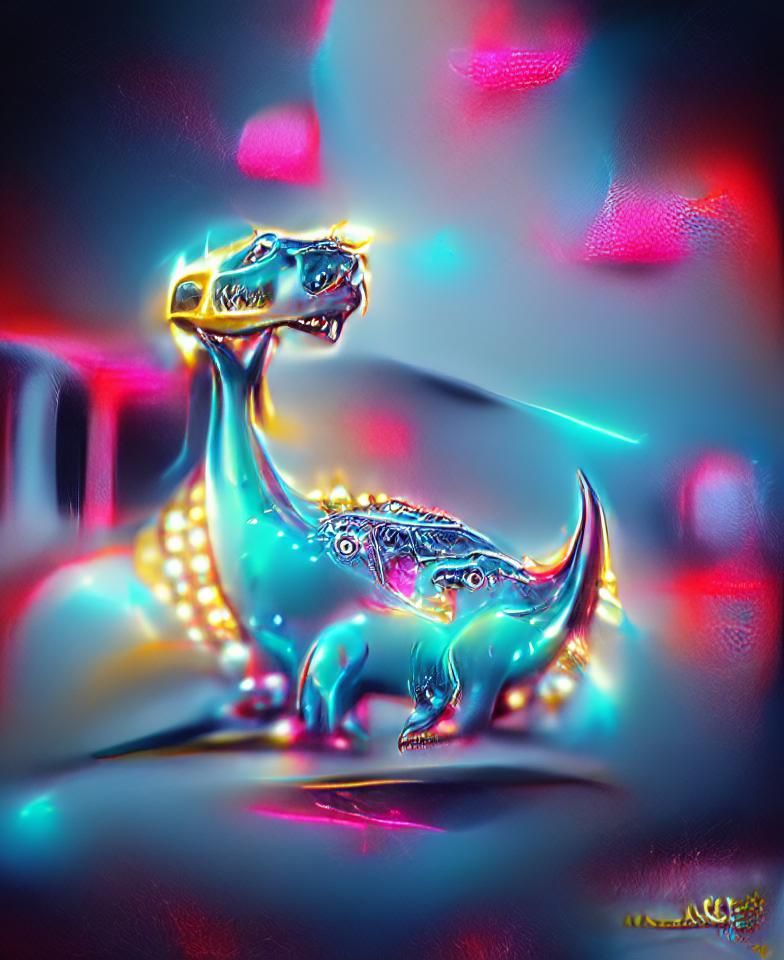 Diamond Dinosaur in 8K 3D