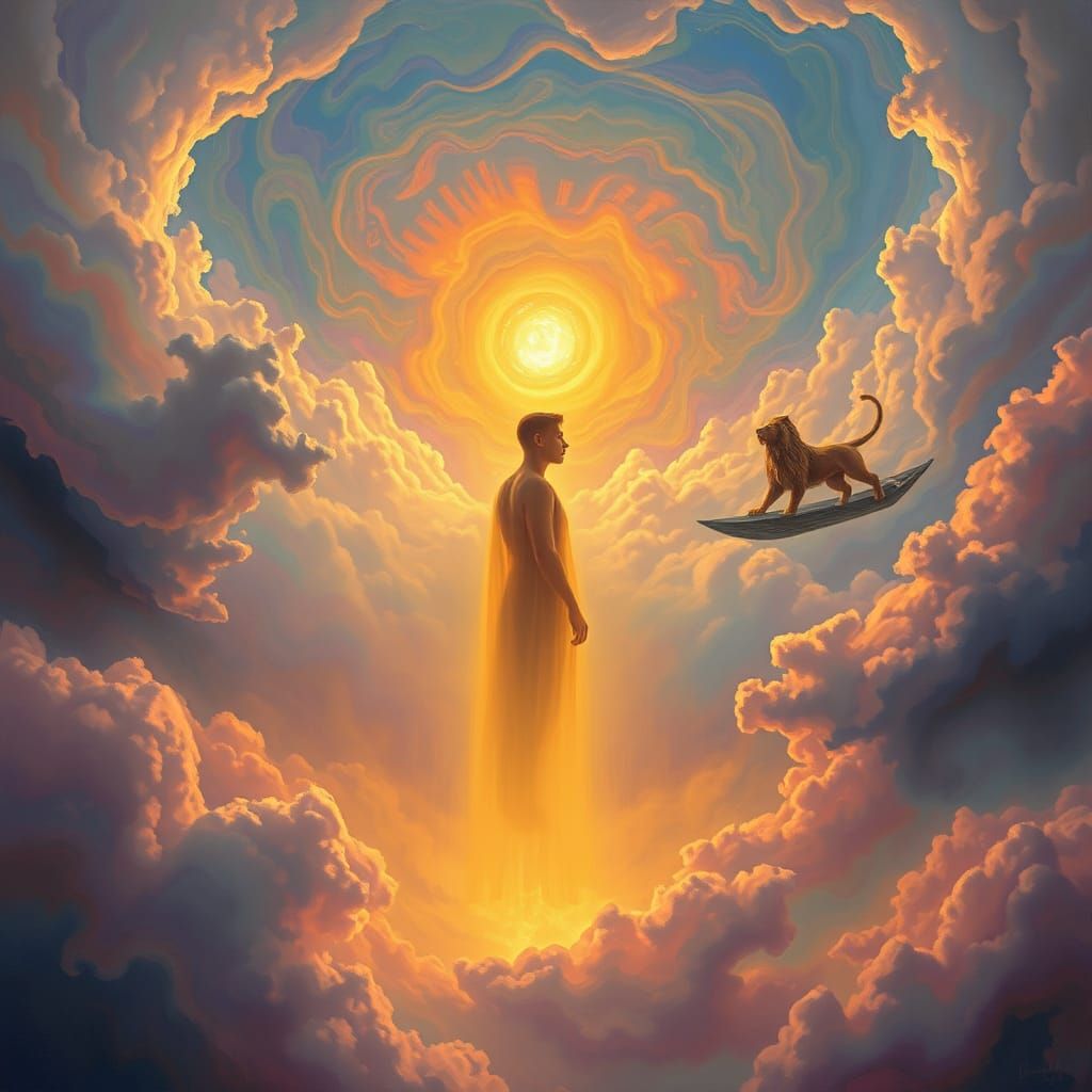 Dreamlike Time and Light Convergence in Abstract Expressioni...