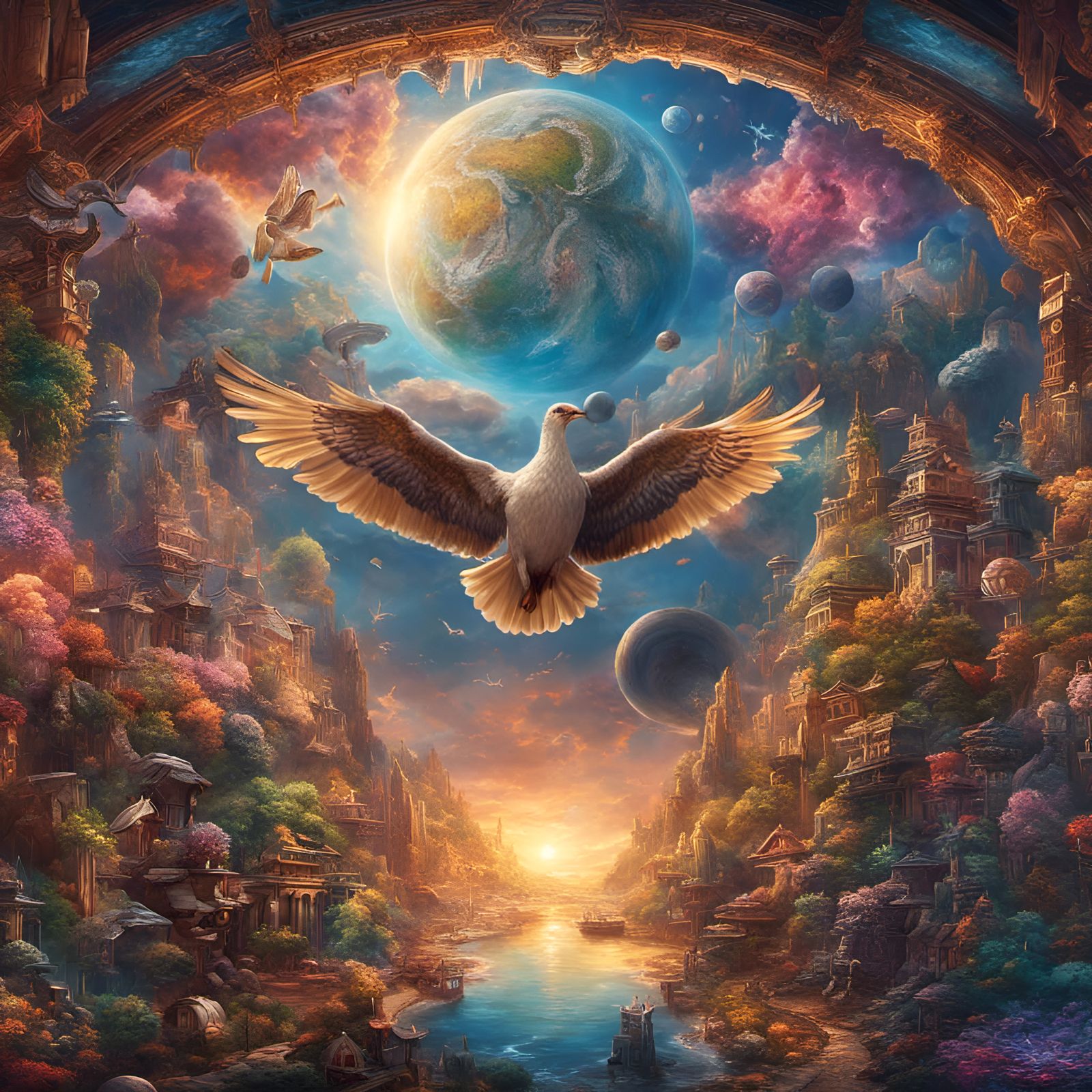 Hyperrealistic Vision of a Peaceful World