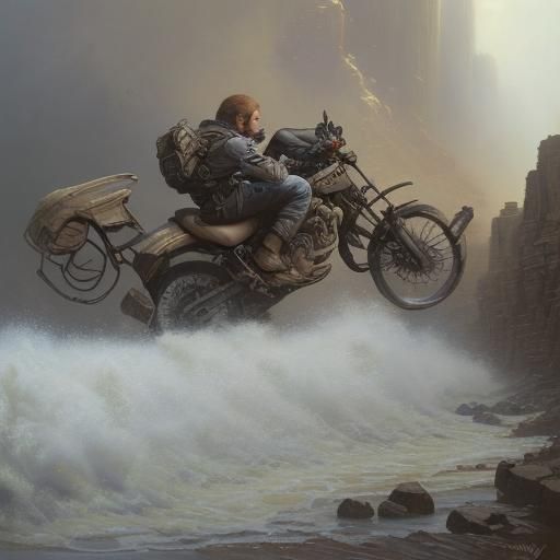 Unpredictable Events in Oil Painting Style