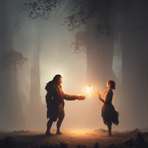 The Beast's Lantern: Dark Fantasy Concept Art