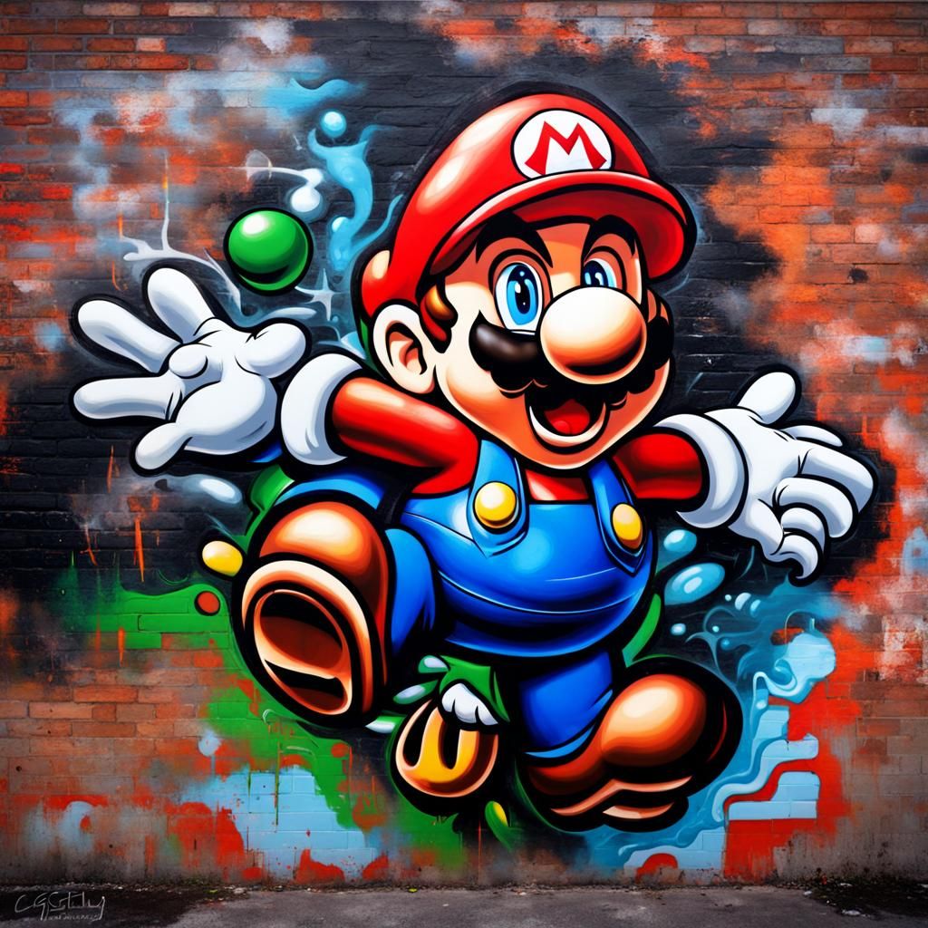 Super Mario Bros Graffiti Street Art