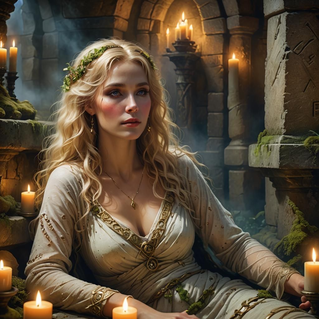 Ethereal Mummy Portrait in Fantasy Realism Style