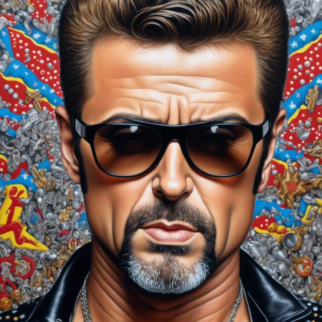 Hyperrealistic Photo of George Michael as Masterpiece