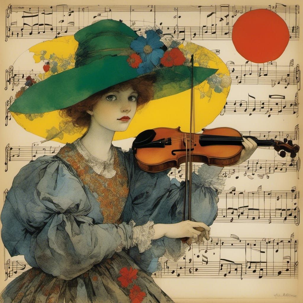 Collage Portrait in Style of Max Ernst and Nolde