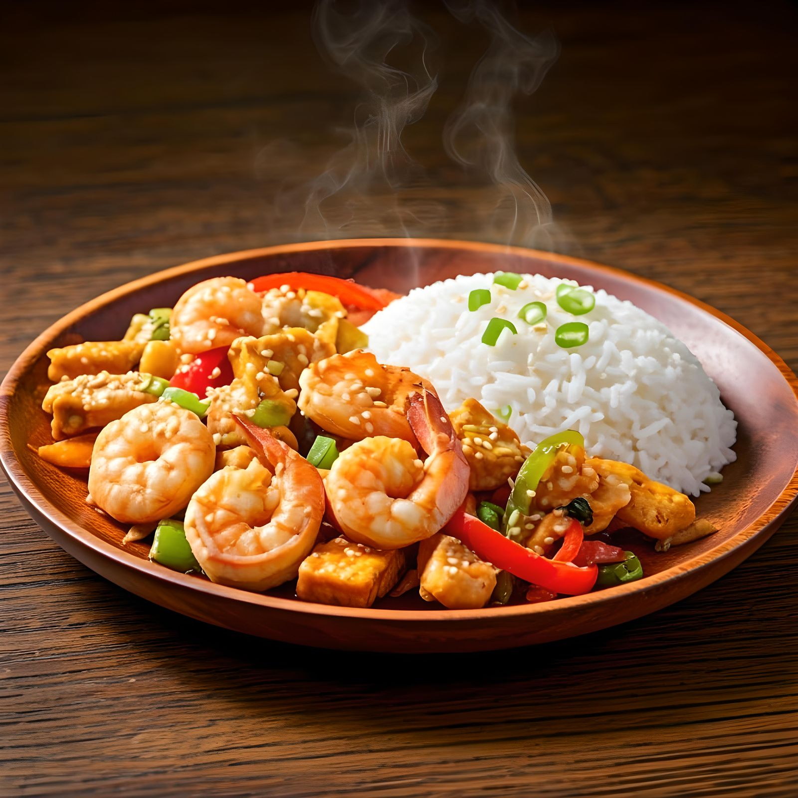 Savory Stir-Fry with Seafood and Tofu