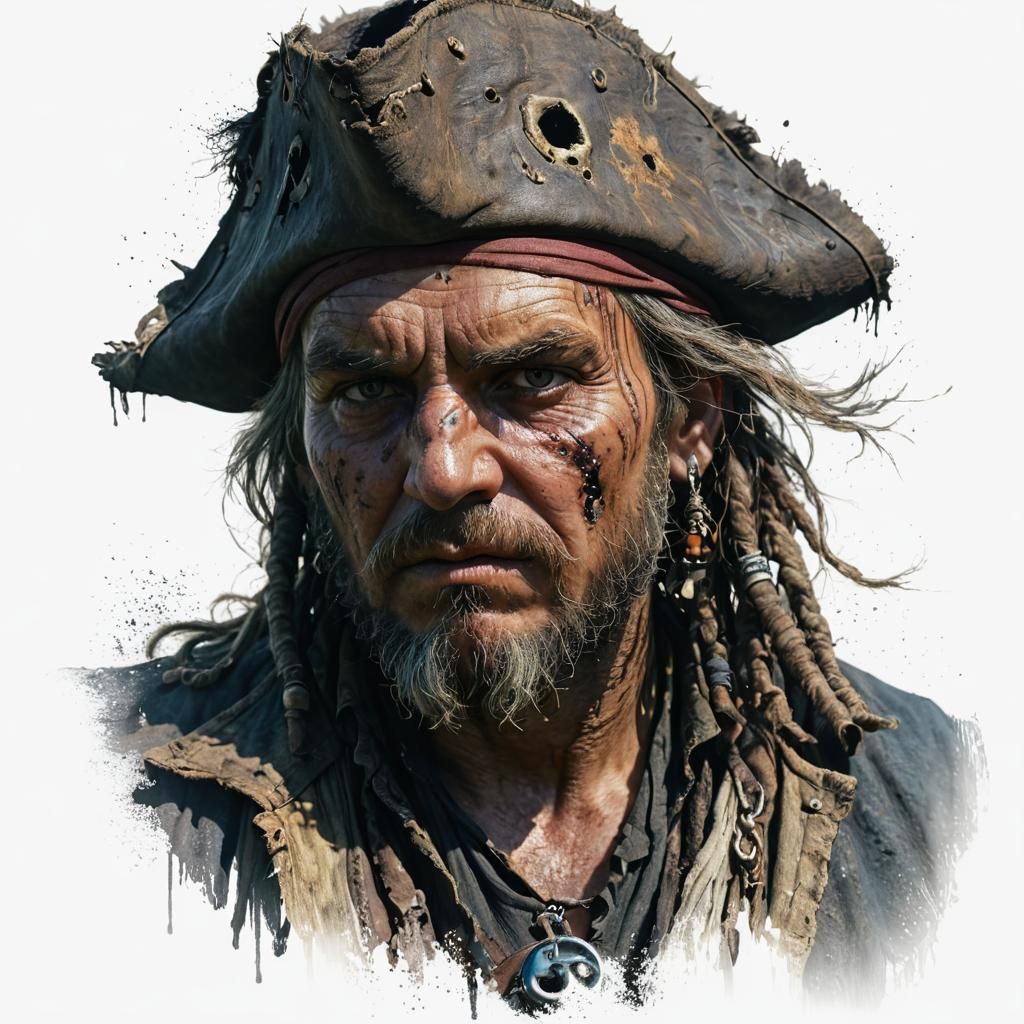 Intense Pirate Portrait in Cinematic Style