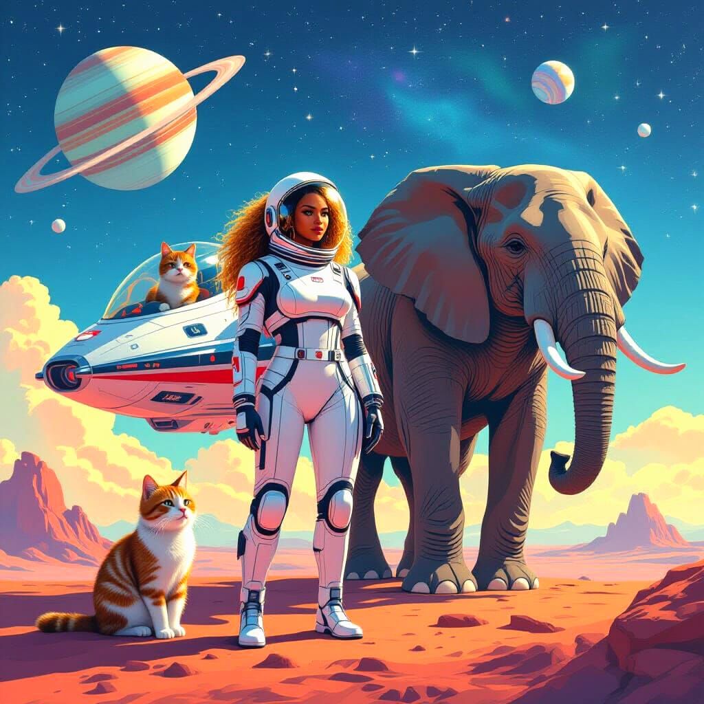 Beyoncé and Friends Journey to the Moon