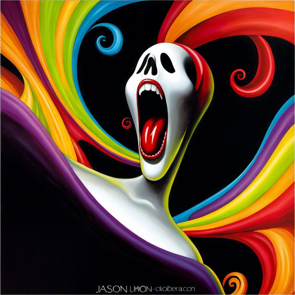 Surreal Scream: An Emotionally Charged Portrait