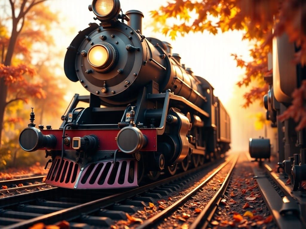 Majestic Big Boy Locomotive Dominates Train Yard