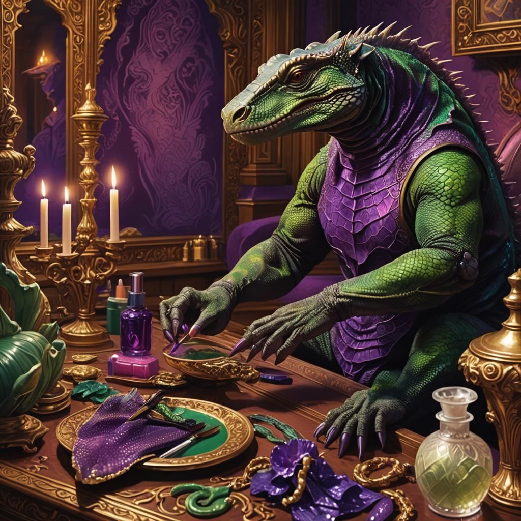 Komodo Dragon's Lavish Dressing Room