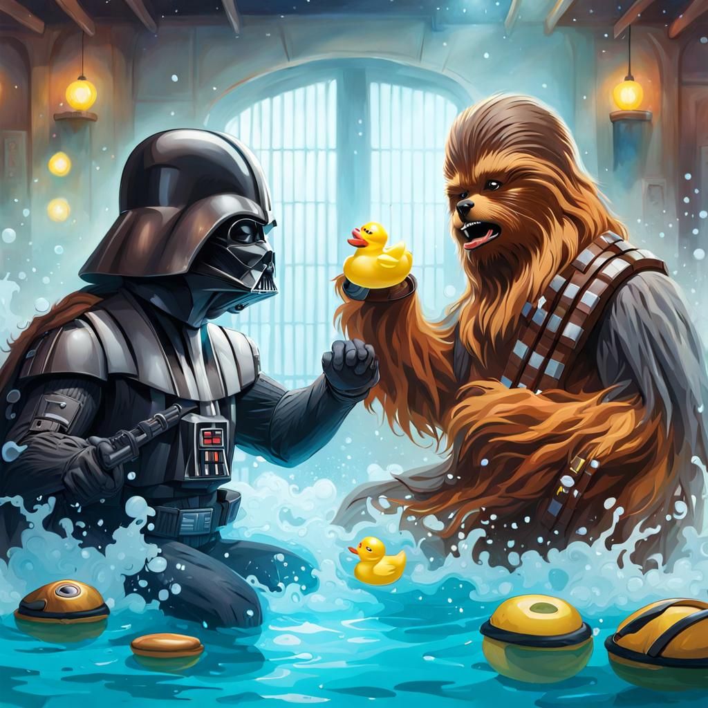 Darth Vader and Chewbacca's Spa Battle
