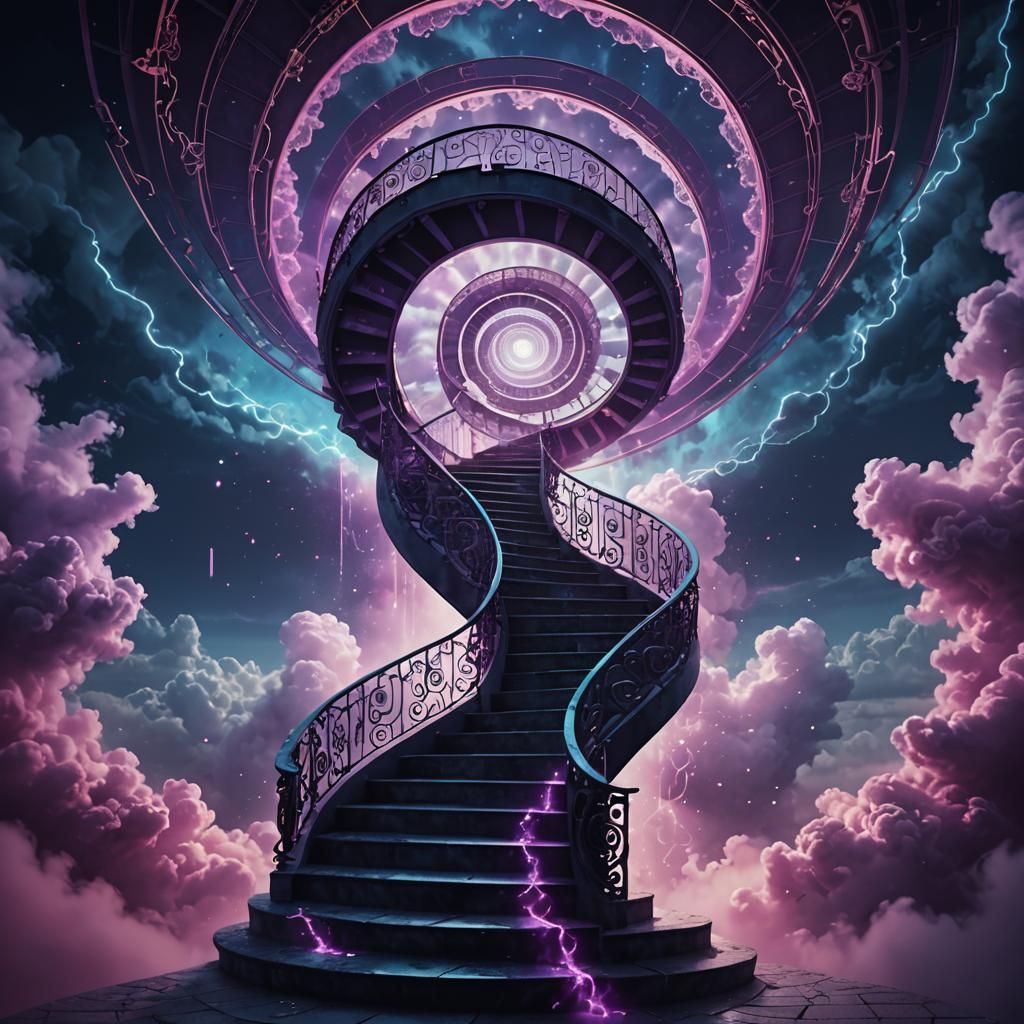 Quantum Entangled Stairway to Infinity in 3D