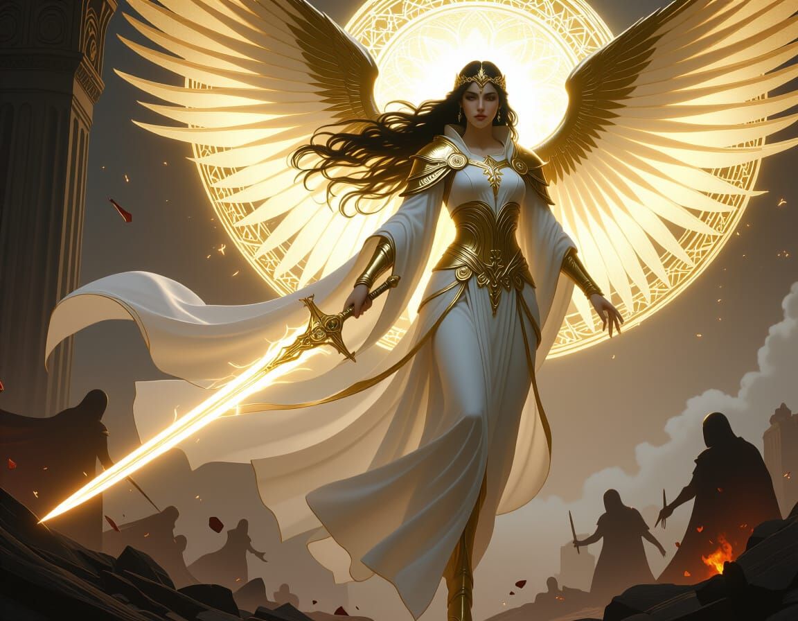 Celestial Being Descends with Healing Light