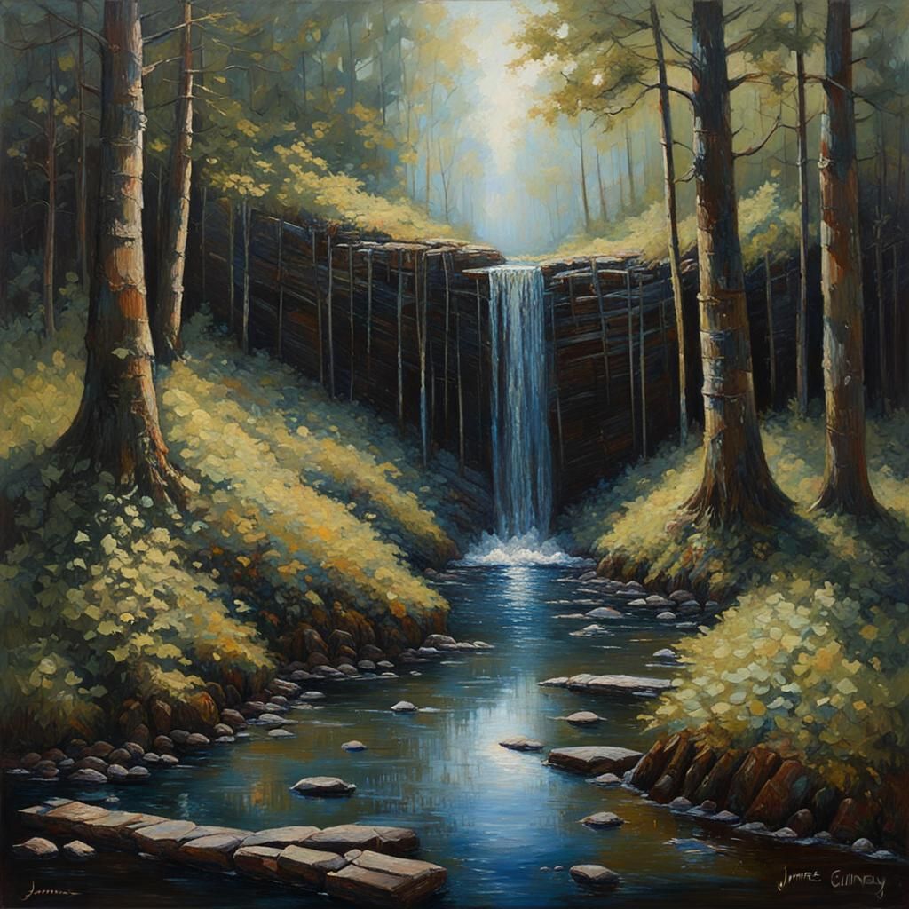 Warm Oil Painting of a Safe Emotional Haven