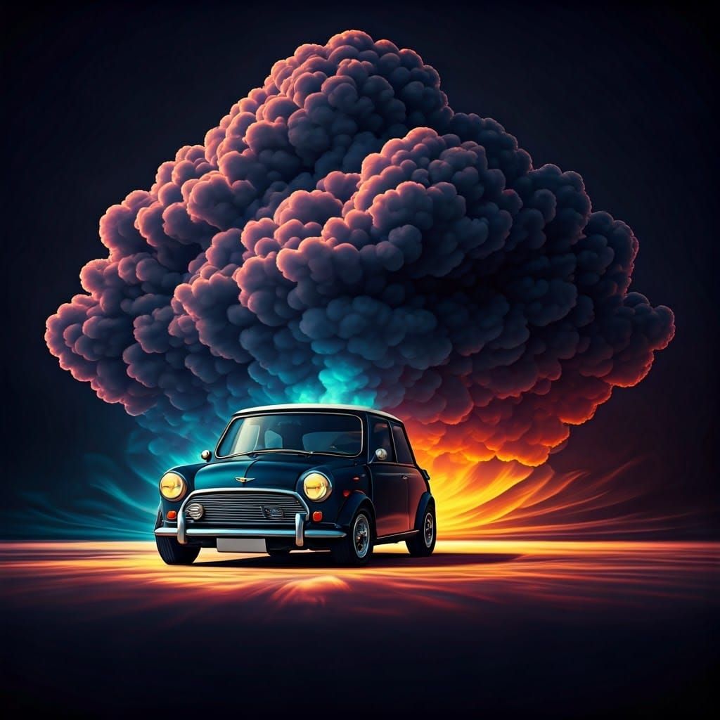 Surrealistic Dreamscapes of a 1950s Mod Girl in a Vibrant Wa...