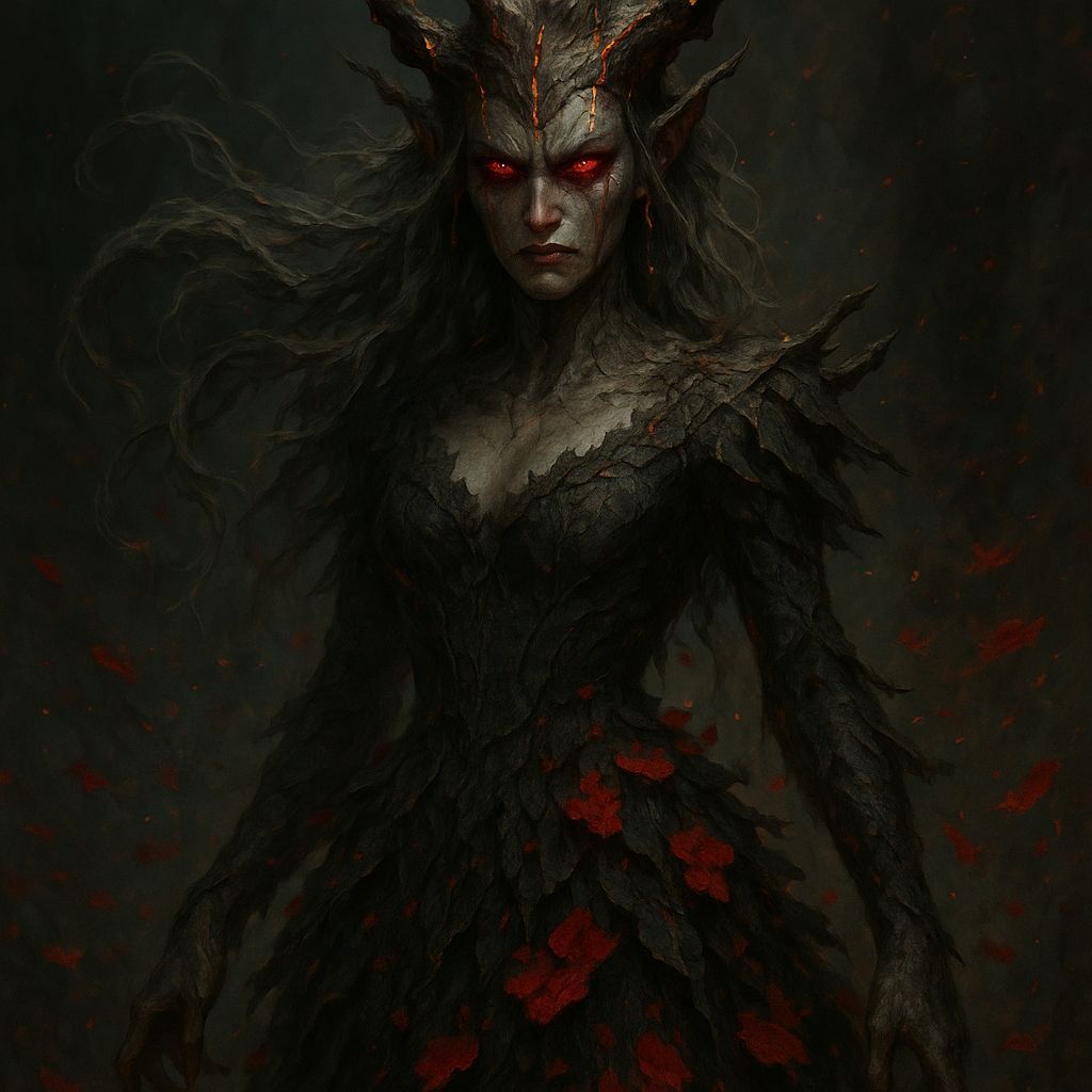 Corrupted Fey Queen of the Glade in Detailed Matte Painting