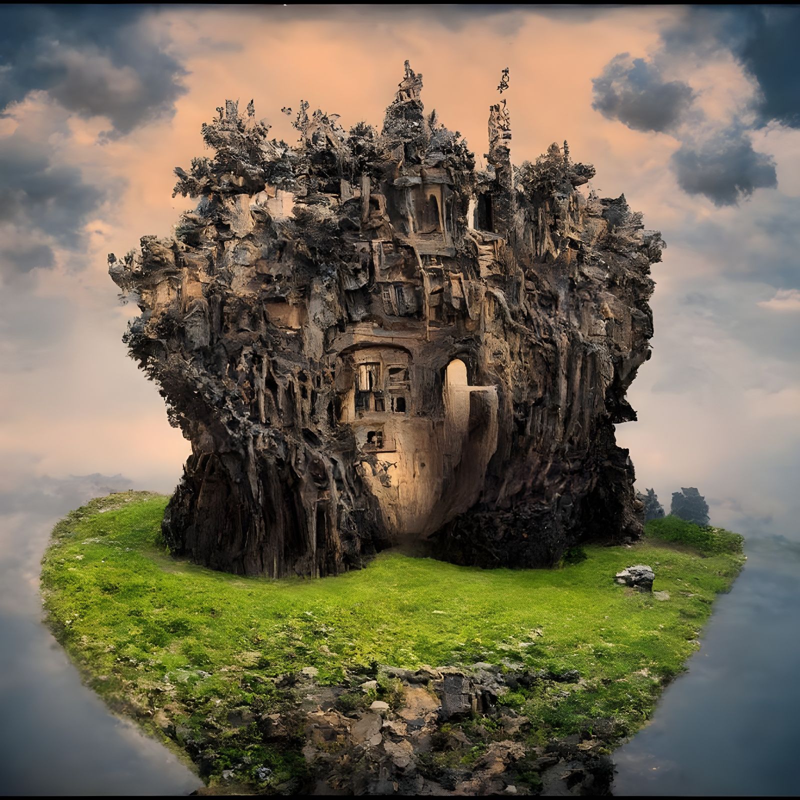 Lush Surreal Castle Inspired by Yerka