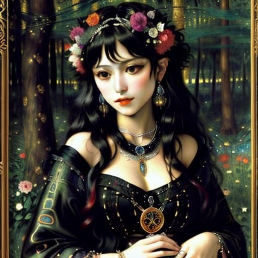 Psychedelic Druidess in Ethereal Goth Style