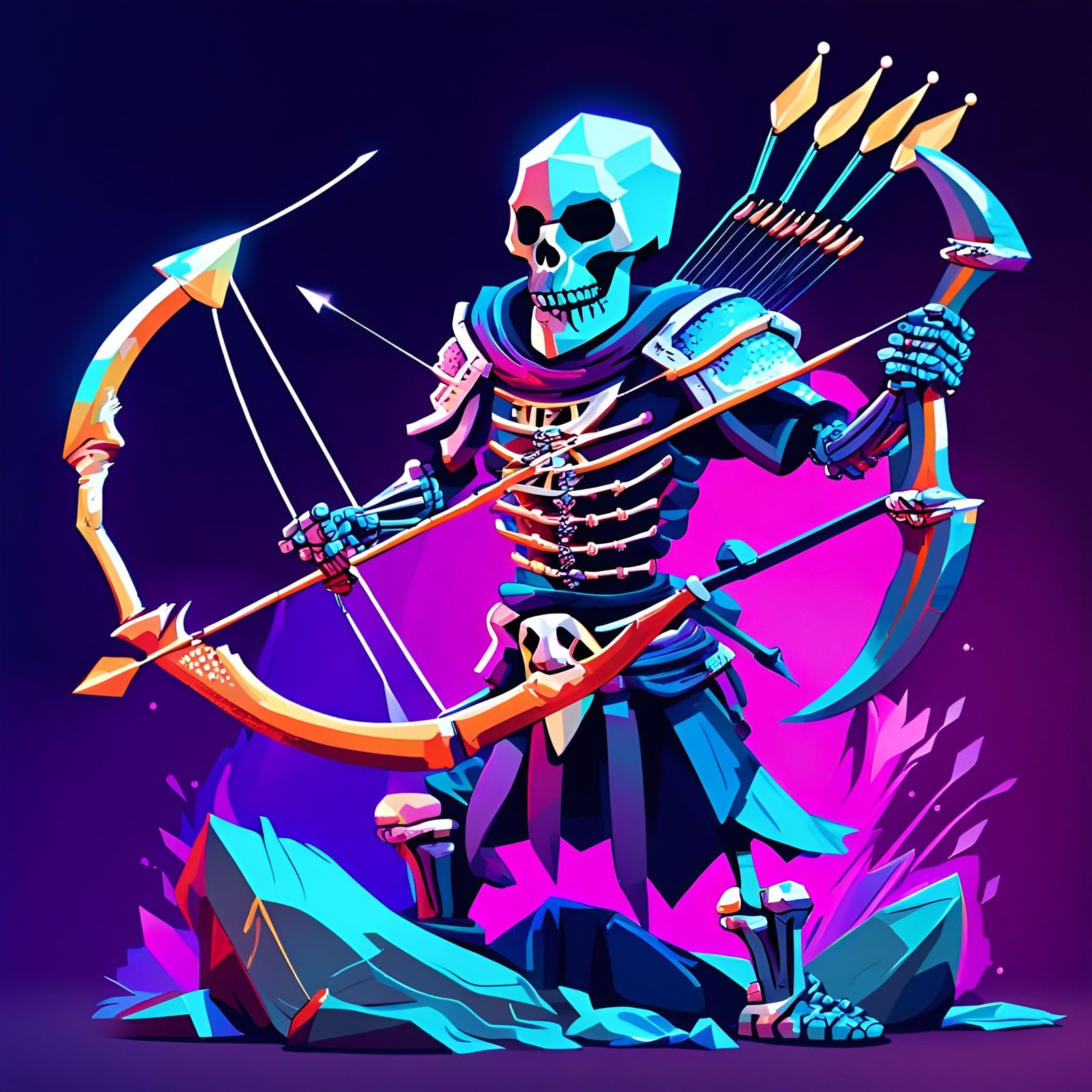 Videogame skeleton archer