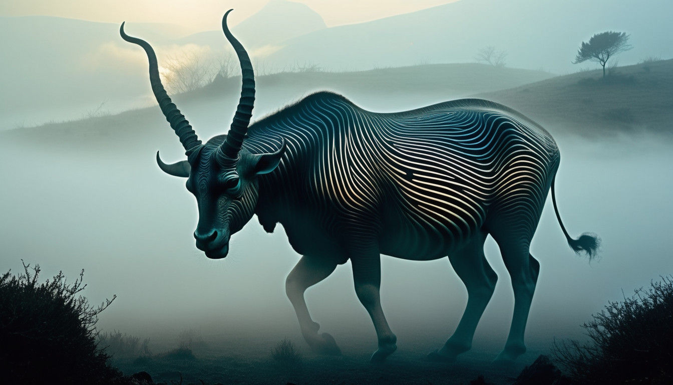 Surreal Serpentine Entity Unfolds in Prismatic Glory