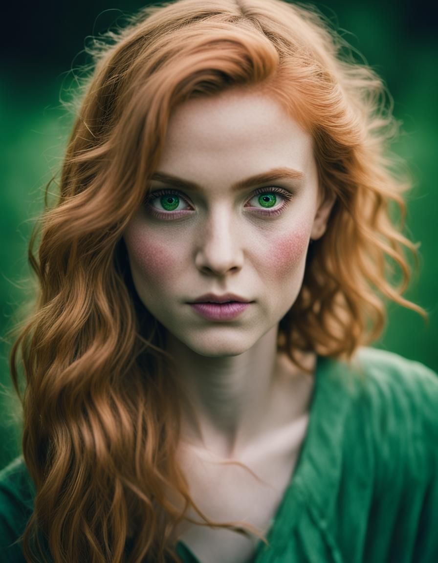 Strawberry Blonde Woman in Cinematic Film Still