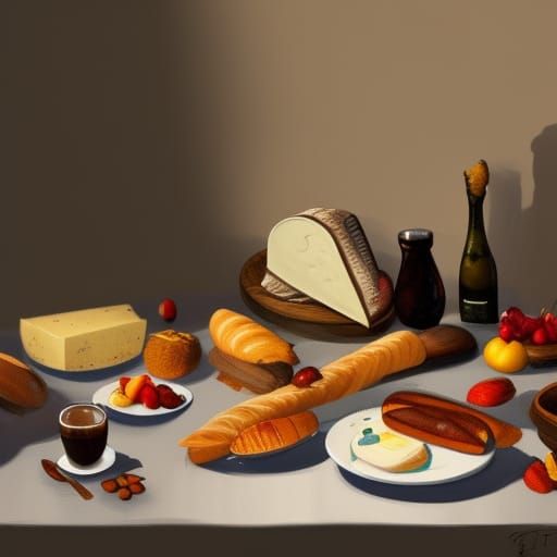 Hyperdetailed Breakfast Still Life in Unreal Engine 5