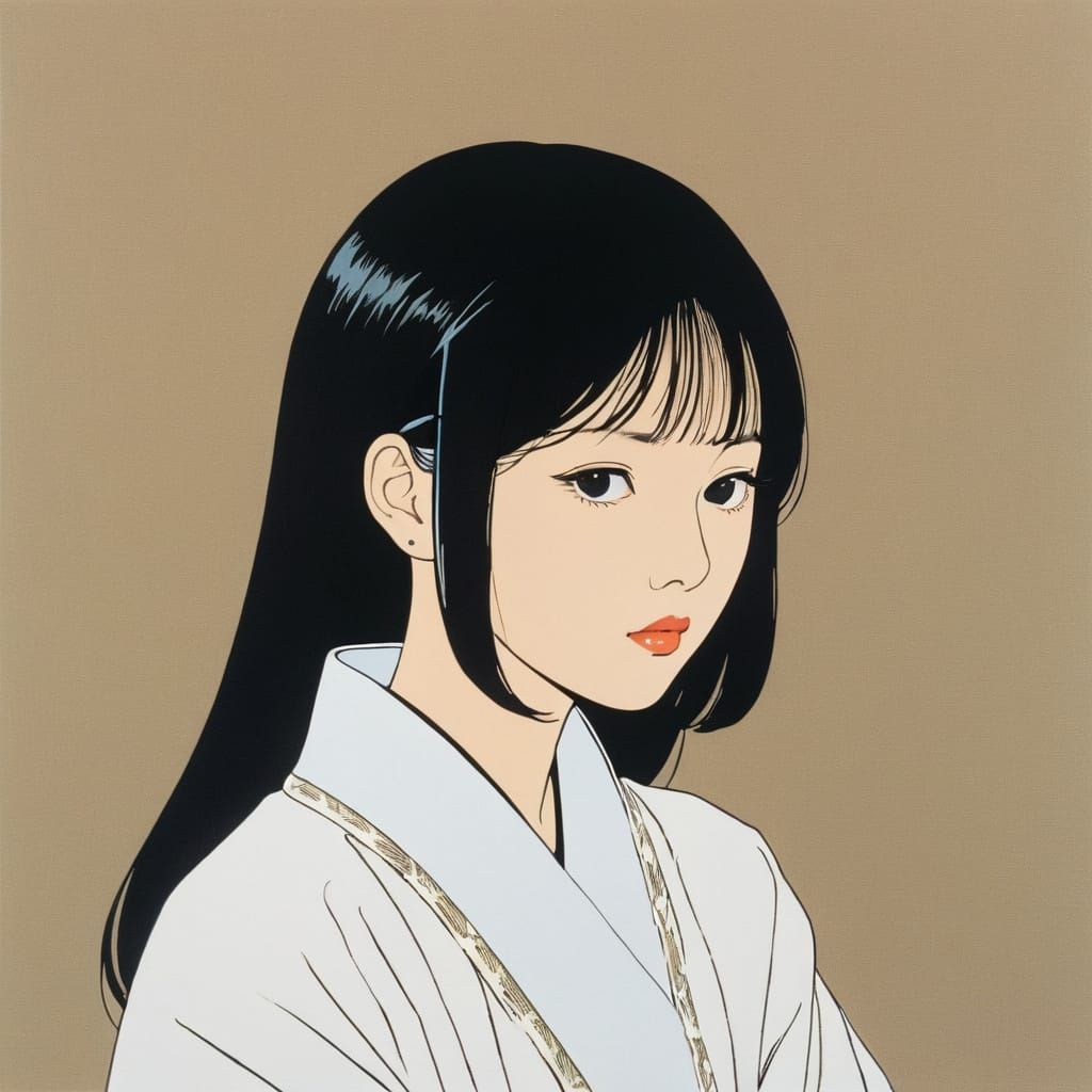 Surreal Erotic Illustration in Ukiyo-e Style