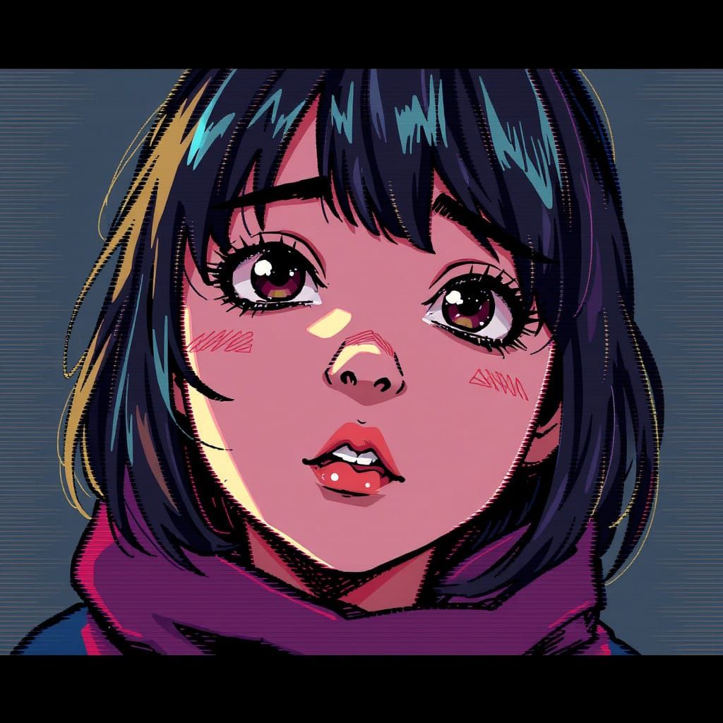 necessarily cohesive iterations for dainty glitchy pixelation hints on forefront,animesourceofinputEmail_@Impressionist ...