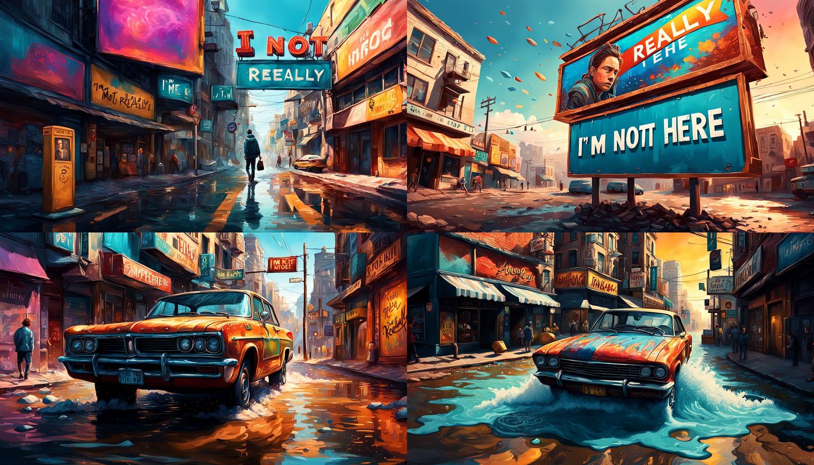 Hyperrealistic Sign: I'm Not Really Here