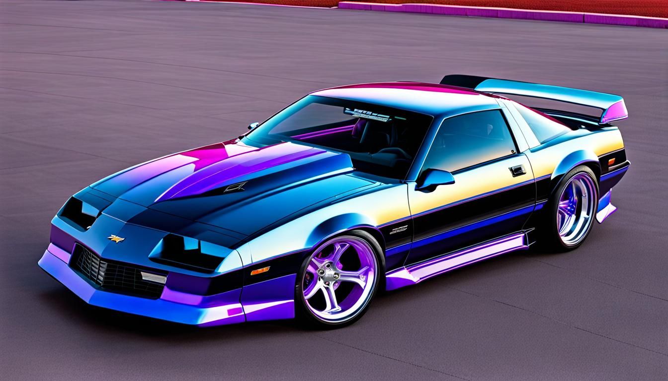 Old and New Camaro Retro Mashup