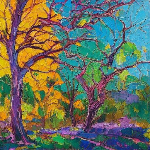 Expressive Landscape Painting with Dynamic Brushwork