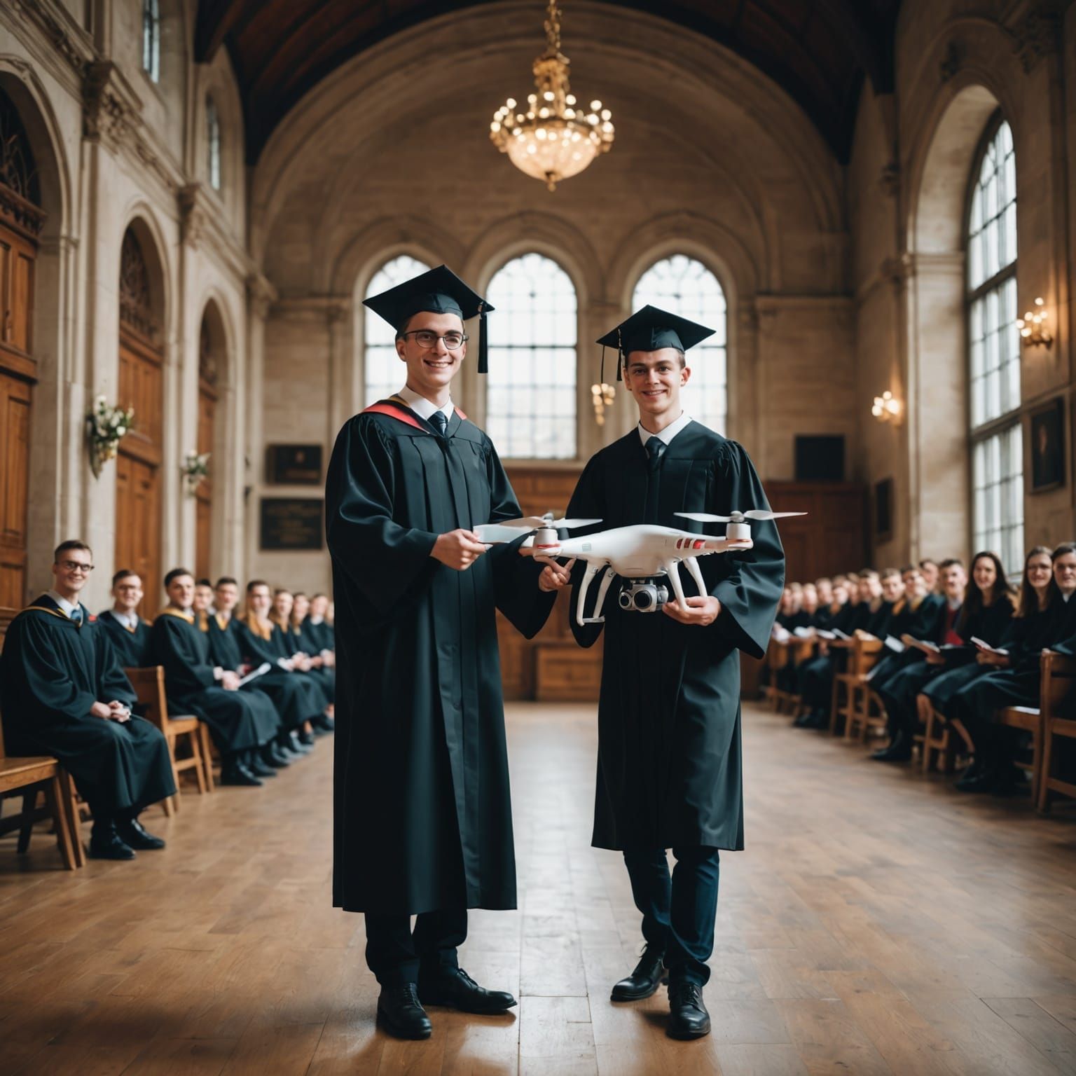 Drone Delivers Diploma at Student Graduation