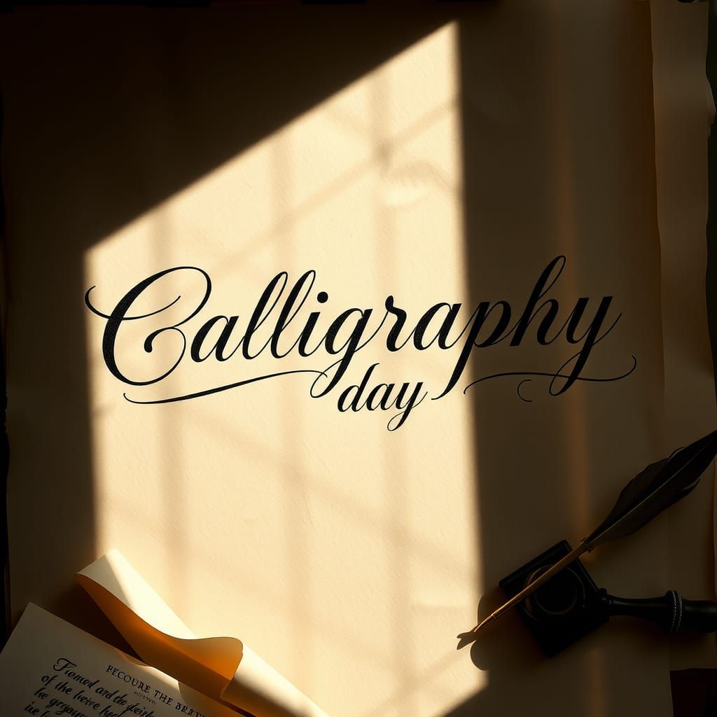 Elegant Calligraphy on Textured Paper in Renaissance Style