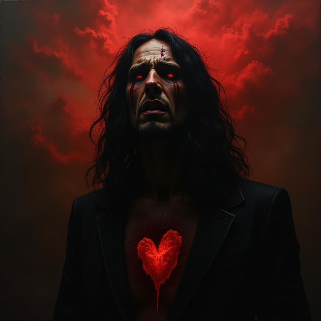 Tortured Soul Silhouette in Dark Surrealism