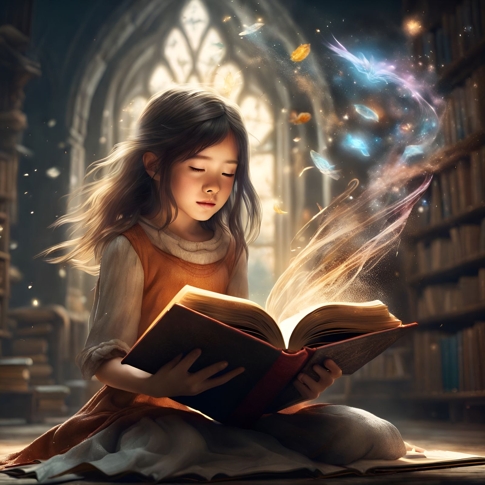 Magical Book Discovery in Fantasycore Style