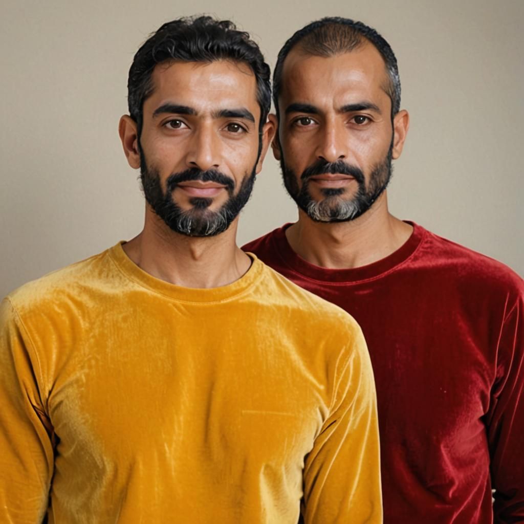 Velvet Portraits: Impressionist Style Portrait of Two Men