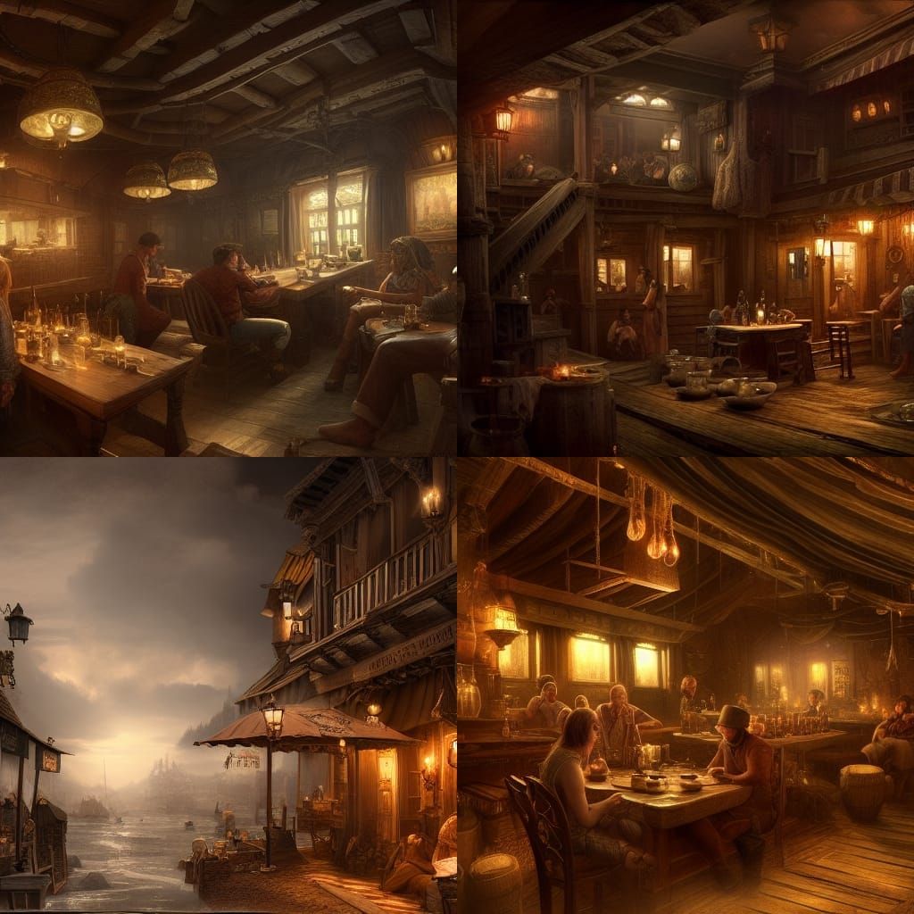 Epic Tavern Interior: Digital Matte Painting