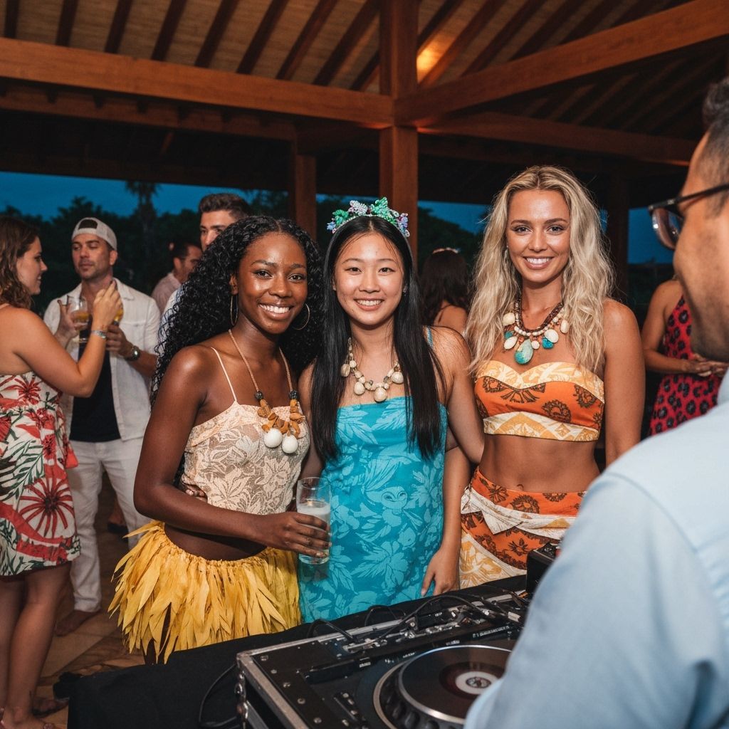 Polynesian Villa Party with Lilo & Stitch Costumes
