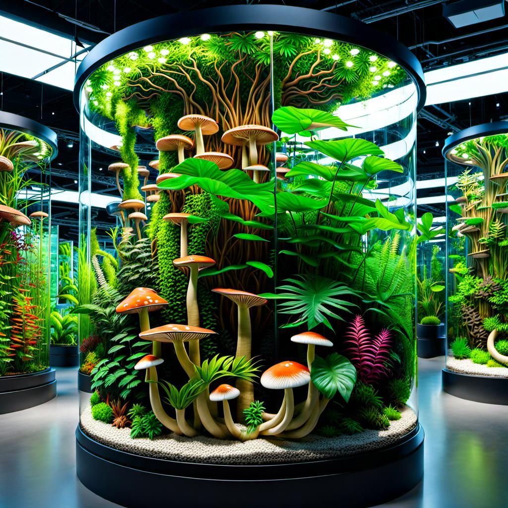 Rainforest Terrarium in a Thousand Gallon Cylinder