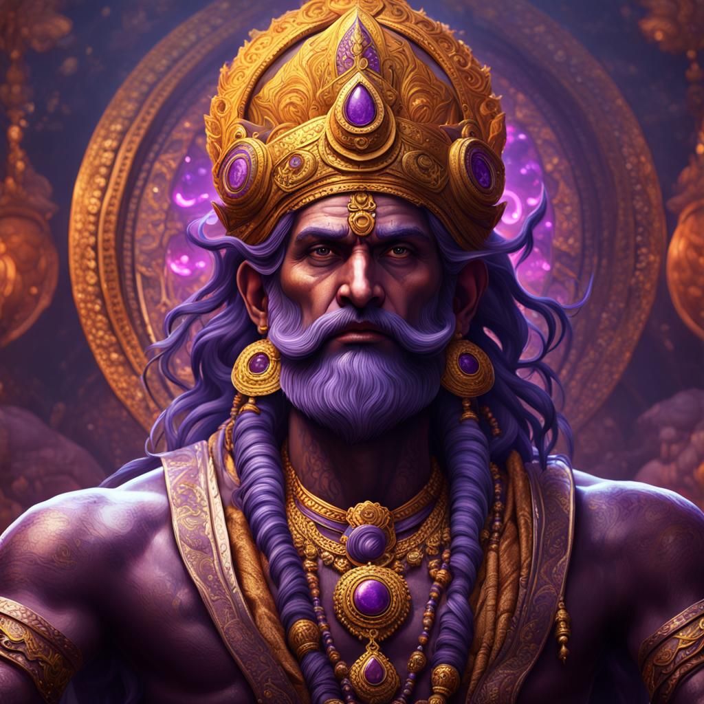 Hindu God in Dark Fantasy Style