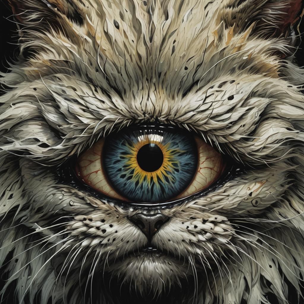 Sinister Monster Eye with Slit Pupil