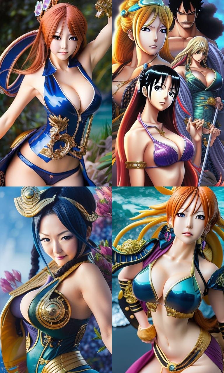 Anime Nami Inspired Art, Highly Detailed