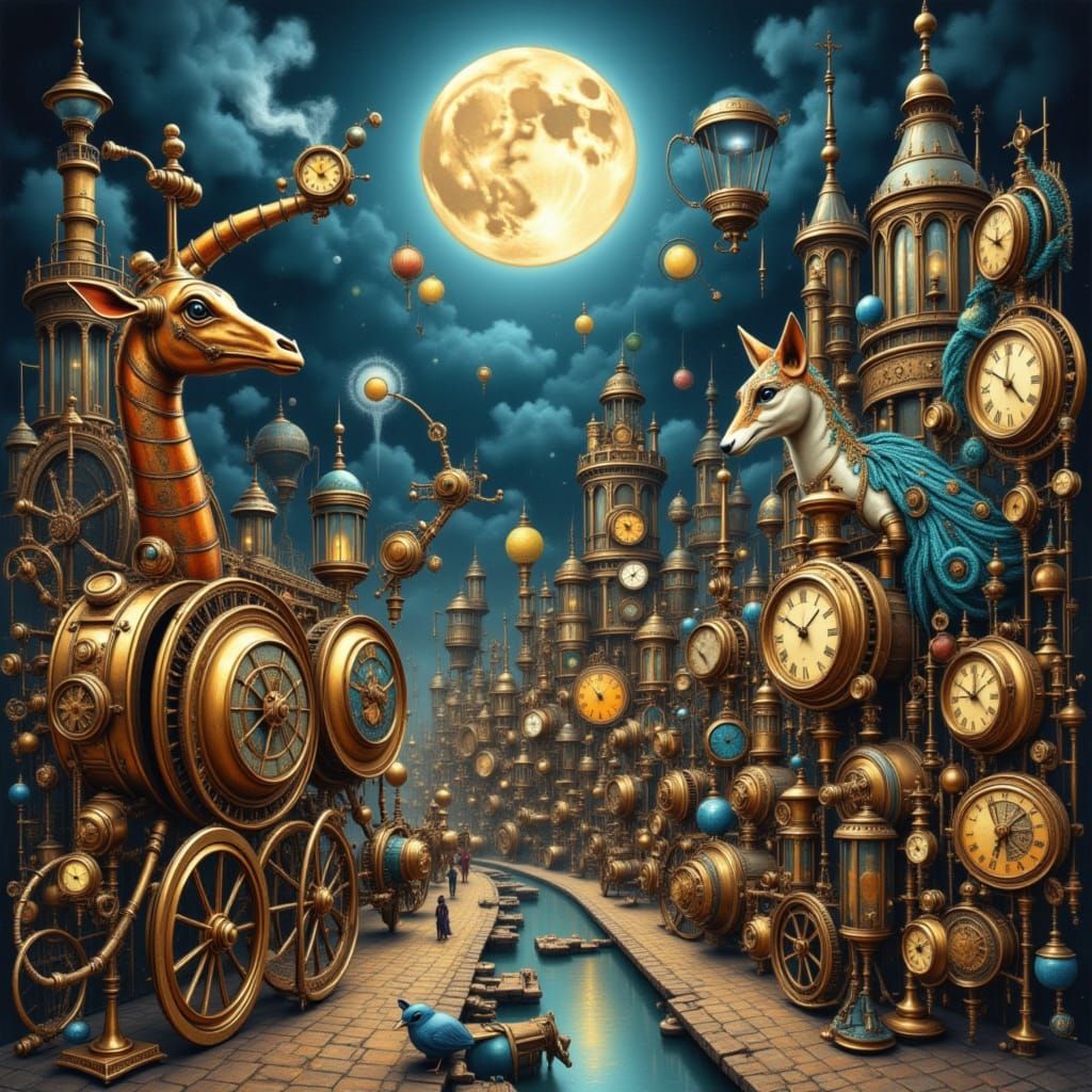 Steampunk Menagerie Parade in Moonlit Midway