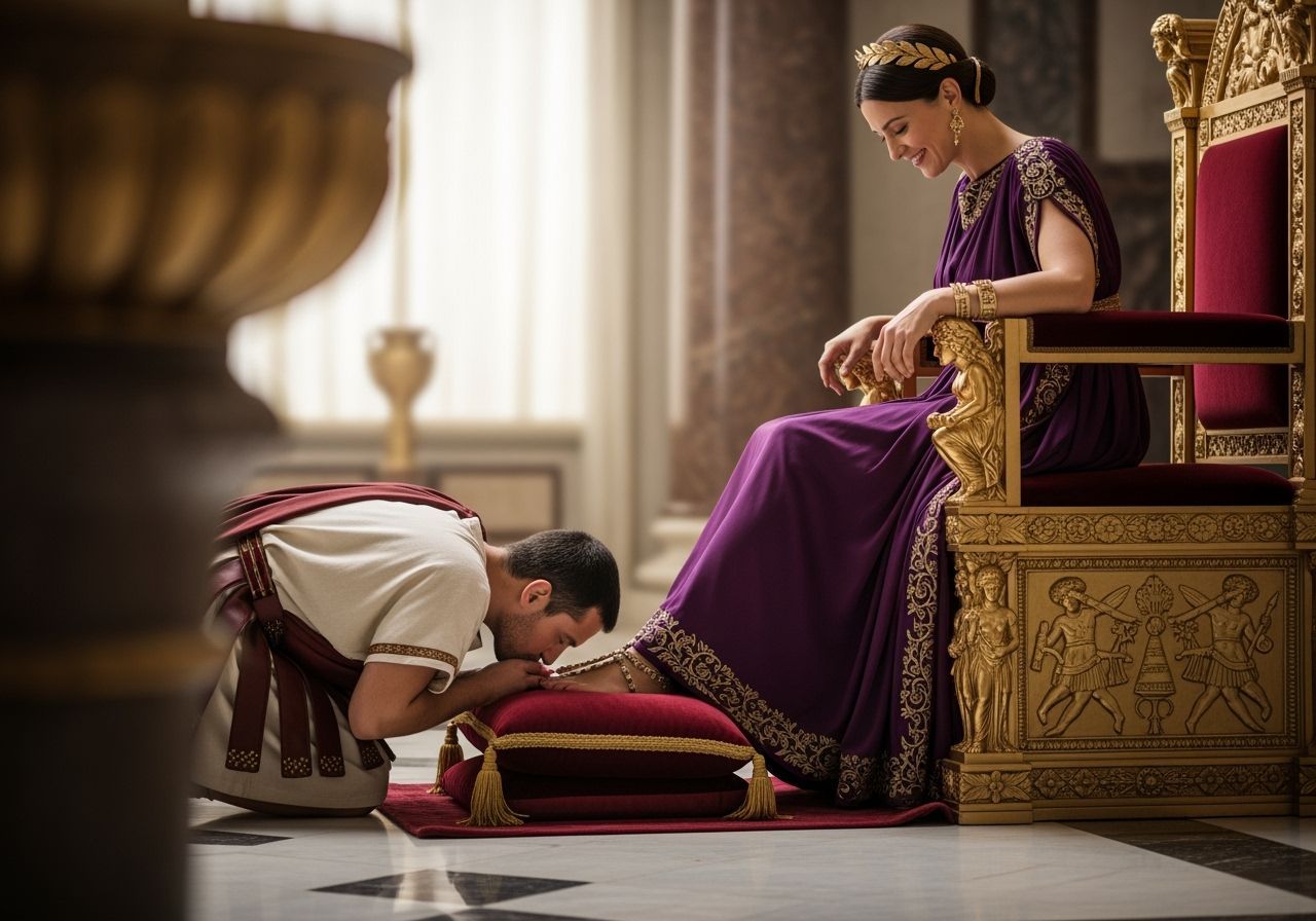 Empress Receives Homage in Lavish Roman Palace