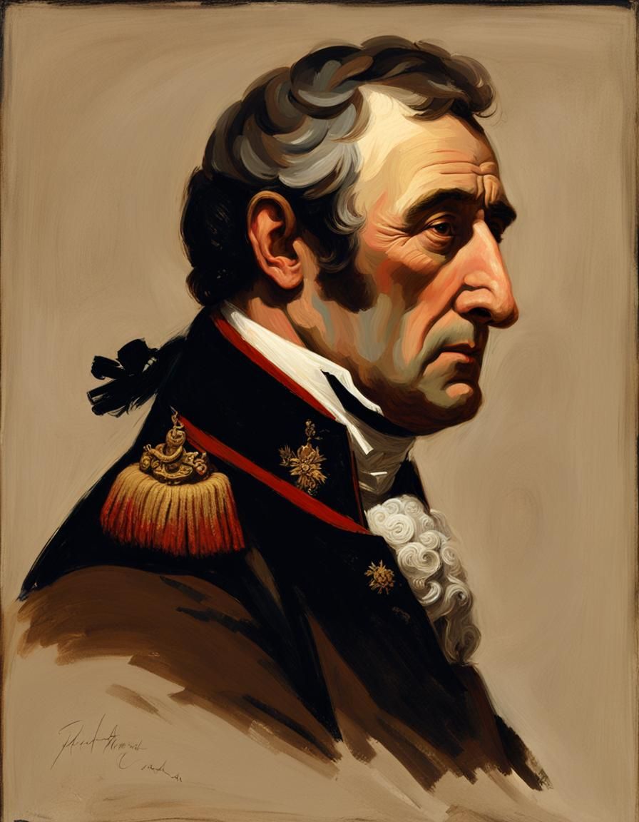 Duke of Wellington Portrait in Goya Style