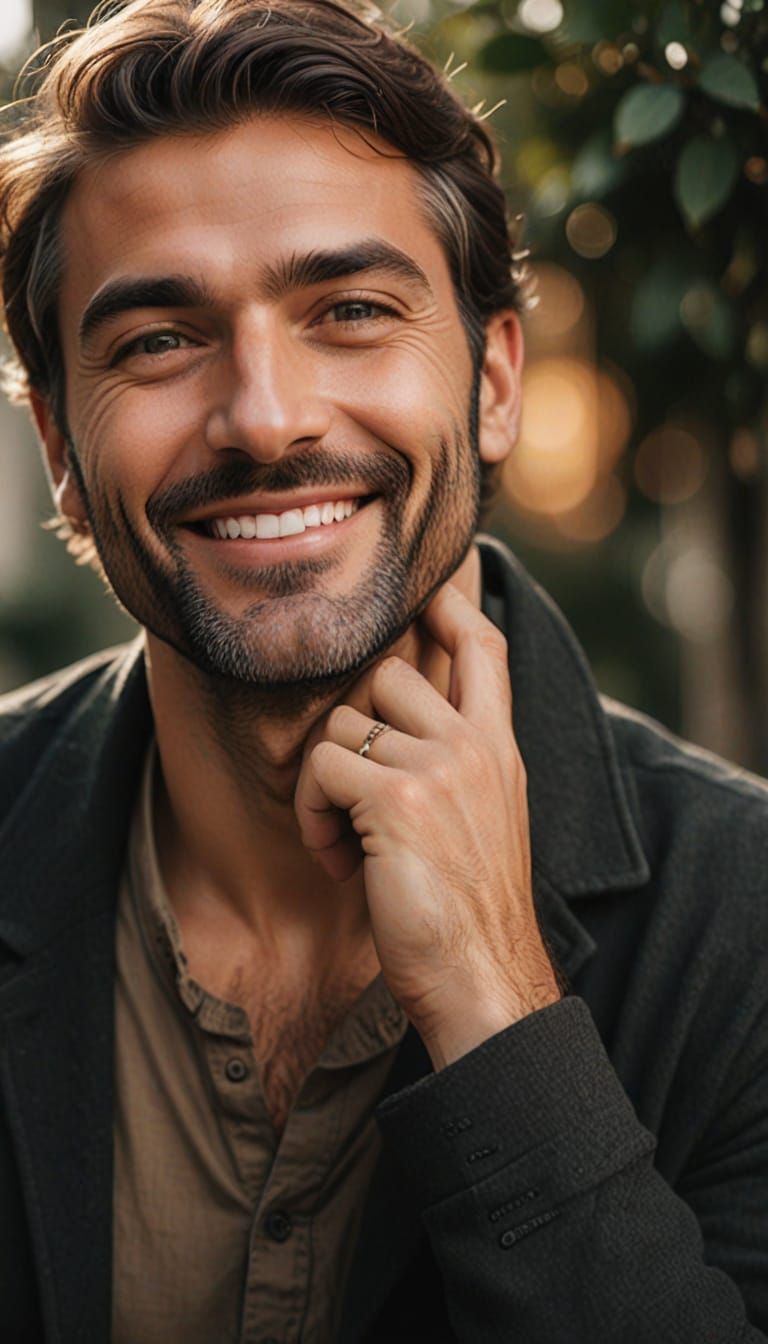 Blissful Man Portrait