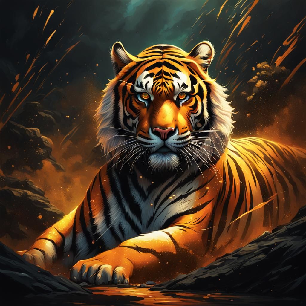 Wild Tiger in Epic Fantasy Toonami Style