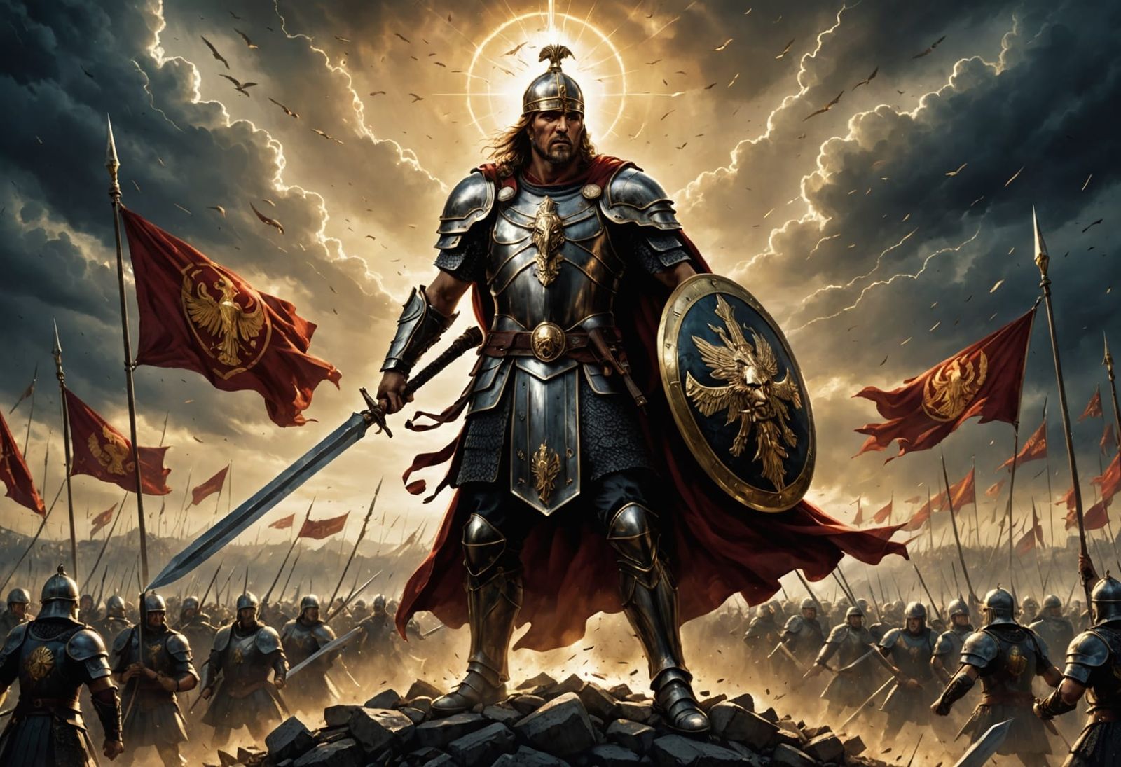 Roman Emperor on Battlefield as Sabaton Album Cover